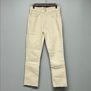 Triarchy Jeans High Rise Raw Hem White Size 24‎ NWT
